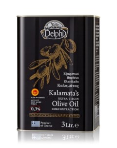 Оливковое масло Каламата Extra Virgin 3 л Delphi