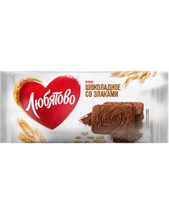 Печенье сахарное шоколадное со злаками 114 г Любятово