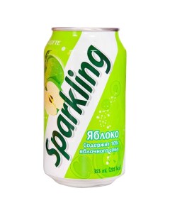 Газированный напиток Sparkling Яблоко 0 355 л Lotte