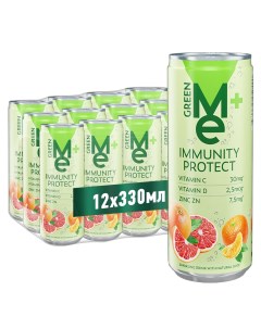 Газированный напиток Immunity Protect 0 33л х 12 шт Greenme plus