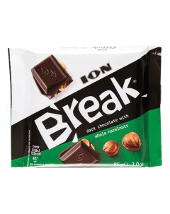 Шоколад темный с фундуком 85 г Ion break