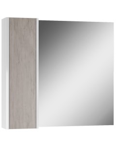 Шкаф зеркало Uno 80 Дуб серый левый правый Domino