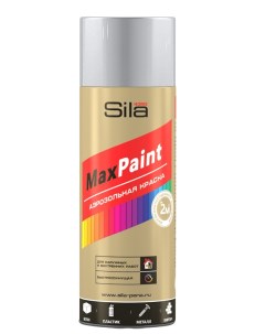 Аэрозольная краска Max Paint с металлическим эффектом хром 520 мл Сила