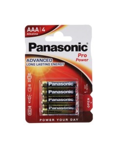 Батарейка алкалиновая PRO Power AAA LR03 4BL 1 5В блистер 4 шт Panasonic