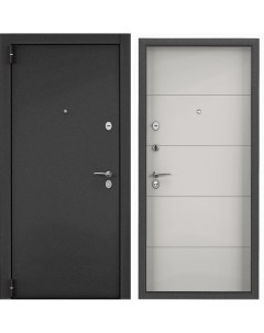 Дверь входная для квартиры металлическая Torex Terminal D 950х2050 левый черный белый Torex стальные двери