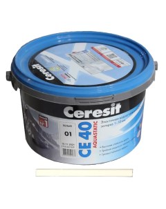 Затирка CE 40 Aquastatic 01 белая 2 кг Ceresit