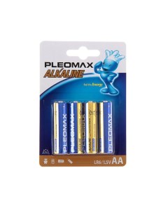 Батарейка алкалиновая AA LR6 4BL 1 5В блистер 4 шт Pleomax