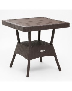 Стол для дачи кофейный 9618061 коричневый 75 5х76х74 5 см Nobrand