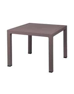 Стол для дачи обеденный Ротанг 584 э Серо коричневый 95х95х75 см Эльфпласт