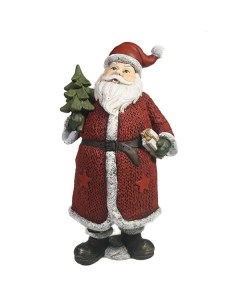 Новогодняя фигурка Дед мороз с елкой и подарком 141117 1 шт Ремеко