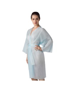 Халат кимоно с рукавами голубой 24 г м2 5 шт 2 уп Чистовье