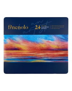 Набор цветных карандашей 24 цвета в металлическом пенале Finenolo
