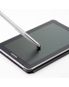 Шариковая ручка HERI V3300 со штампом и стилусом для смартфона серебряный корпус Grm