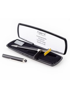 Шариковая ручка HERI V3302 со штампом и стилусом для смартфона чёрный корпус Grm