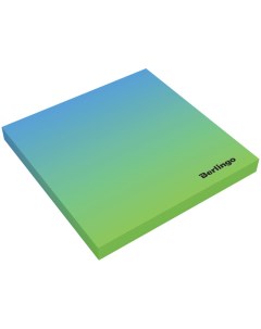 Блок самоклеящийся стикер Ultra Sticky Radiance 75 75мм 50л голубой зеленый Berlingo