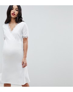 Платье с запахом и кружевной отделкой Bluebelle maternity