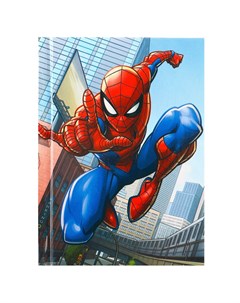 Блокнот а7 64 листа в твердой обложке человек паук Marvel