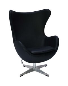 Кресло Egg Chair черный натуральная кожа FR 0808 Bradex