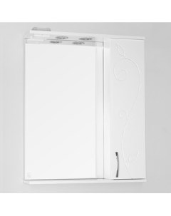 Зеркало шкаф Панда Фьюжн 65 с подсветкой белый ЛС 00000078 Style line