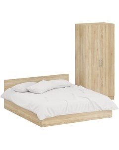 Комплект мебели Стандарт кровать 180х200 шкаф 2 х створчатый 90х52х200 дуб сонома 1024345 Свк