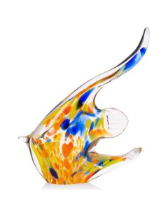 Фигурка цветная гутной работы Рыбка Скалярия Zapel