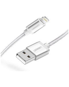 Кабель US199 60161 Lightning to USB A 2 0 Cable 1 м серебристый Ugreen