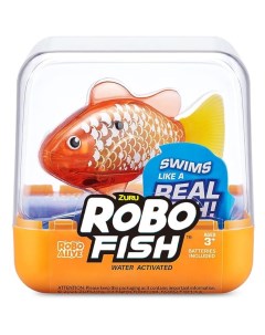 Интерактивная игрушка RoboAlive Robo Fish плавающая рыбка оранжевая Zuru