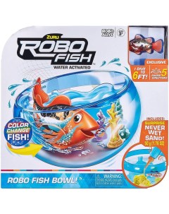 Интерактивная игрушка RoboAlive Robo Fish аквариум с рыбкой несохнущий песок оранжевая рыбка Zuru