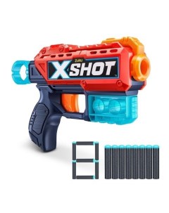 Бластер X Shot Excel Kickback с 8 стрелами Zuru