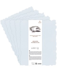 Бумага для акварели 21х30 см 400 г хлопок 100 голубая Лилия холдинг