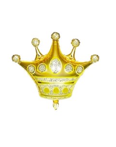 Шар фигура Корона золото 38 х 40 см 15 фольгированный Веселая затея