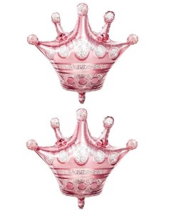 Шар фигура Корона розовое золото 1206 1411 2 38 х 40 см 15 фольгированный Веселая затея