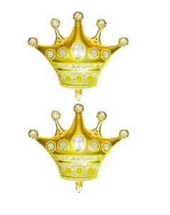 Шар фигура Корона золото ЕУТ_1206 1410 2 Б6 38 х 40 см 15 фольгированный Веселая затея