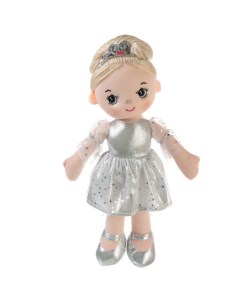 Кукла мягконабивная балерина 30 см серебристый Abtoys