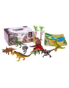 Набор фигурок 9012 Парк динозавров с ковром Кнр