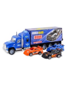 Набор машинок 3 гоночные и грузовик синий Handers