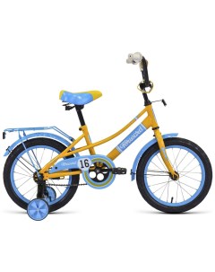 Двухколесный велосипед Azure 16 2021 желтый голубой Forward