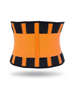 Спортивный фитнес пояс P0134 корсет U Power на липучке для тренировок оранжевый XL Baziator