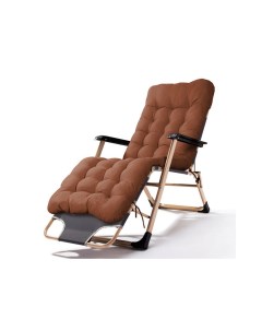 Раскладушка кресло кровать с матрасом 178х52х38 см коричневая Urm