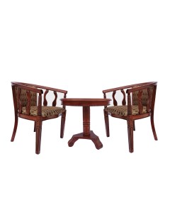 Комплект 2 кресла стол Атор Дарк коричневый 61 х 52 х 78 см Мерна мебель
