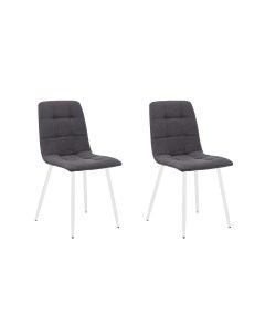 Комплект стульев 2 шт Скай белый ultra grafit графит Leset