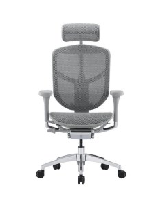 Ортопедическое офисное кресло Enjoy Elite 2 серое крестовина металл Falto