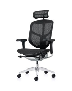 Ортопедическое офисное кресло Enjoy Elite 2 черное крестовина металл Falto