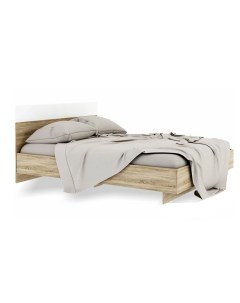 Кровать парящая полутораспальная Версаль 120х200 см дуб сонома белый глянец Мо рост