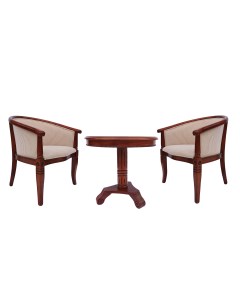 Комплект 2 кресла стол Атор Лайт бежевый 65 х 64 х 74 см Мерна мебель