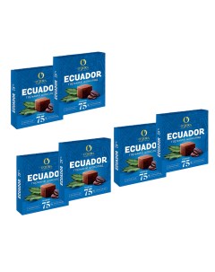 Шоколад в кубиках ECUADOR 75 90 г х 6 шт ук O`zera