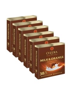 Шоколад порционный Milk Orange молочный с апельсином 90 г ОС824 6шт O`zera