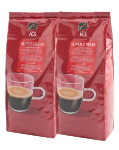 Кофе в зернах SUPER CREMA набор из 2 шт по 1 кг Ics