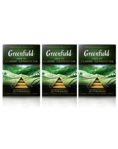 Чай зеленый Классический Генмайча 3 упаковки по 20 пирамидок Greenfield
