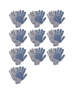 Трикотажные перчатки хлопок 4 х нитка серые 10 пар 10 й класс M 38 40 гр П Кордленд